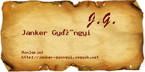 Janker Gyöngyi névjegykártya