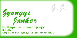 gyongyi janker business card