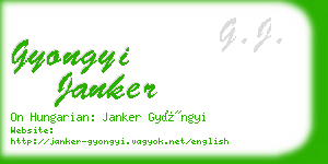 gyongyi janker business card